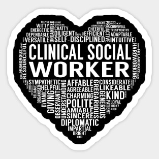 Clinical Social Worker Heart Sticker